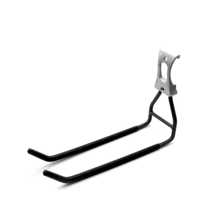 ГАРАЖ Крюк двойной прямой, крепление рельс/стена, Металлик