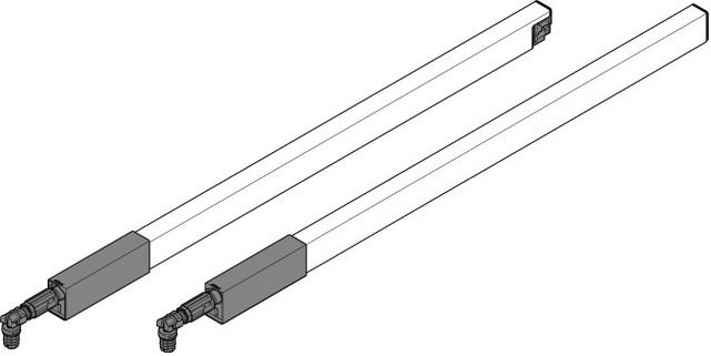 ZRG.437RSICRE*R+L MP R906 Продольный релинг (сверху), ящик с высоким фасадом, НД=500 мм, левый/правы