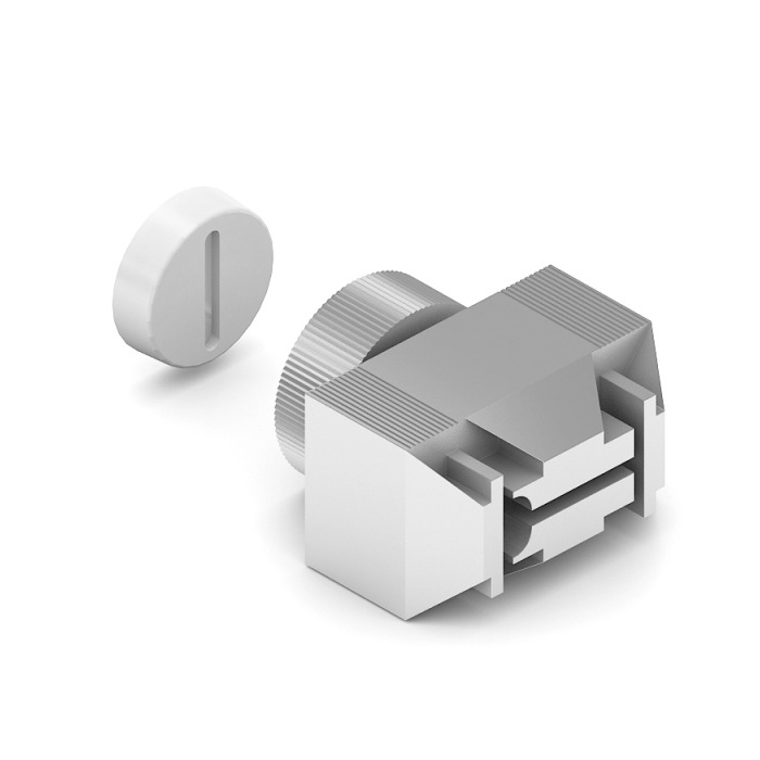 Ножка регулируемая, Серебро матовое