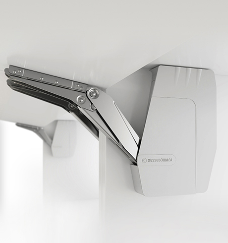 Подъемник тип B мини левый и правый ФриФлап, H 200-450, СЕРЫЙ