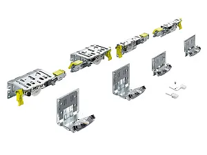 КОМПЛЕКТ ФУРНИТУРЫ TOPLINE XL ДЛЯ 2 ДВЕРЕЙ,STB19/17ММ, ТОЛЩИНА ДВЕРИ 40-50 ММ,100КГ