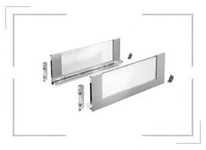 БОКОВИНА ЯЩИКА AVANTECH YOU INLAY,H187,NL650,СЕРЕБРИСТАЯ, ЛЕВАЯ