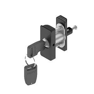 Замок для профиля Fusion 4ПДВ, двери в 2х плоскостях, Чёрный мат.