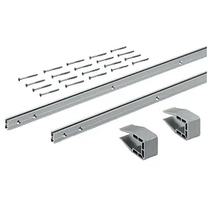 ДВОЙНОЙ КОМПЛЕКТ ПРОФИЛЕЙ SLID ELINE M,L2500,H22,ЦВЕТ СЕРЕБРИ СТЫЙ