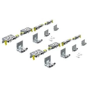 КОМПЛЕКТ ФУРНИТУРЫ TOPLINE XL ДЛЯ 4 ДВЕРЕЙ,STB19/17ММ, ТОЛЩИНА ДВЕРИ 18-30 ММ,60КГ